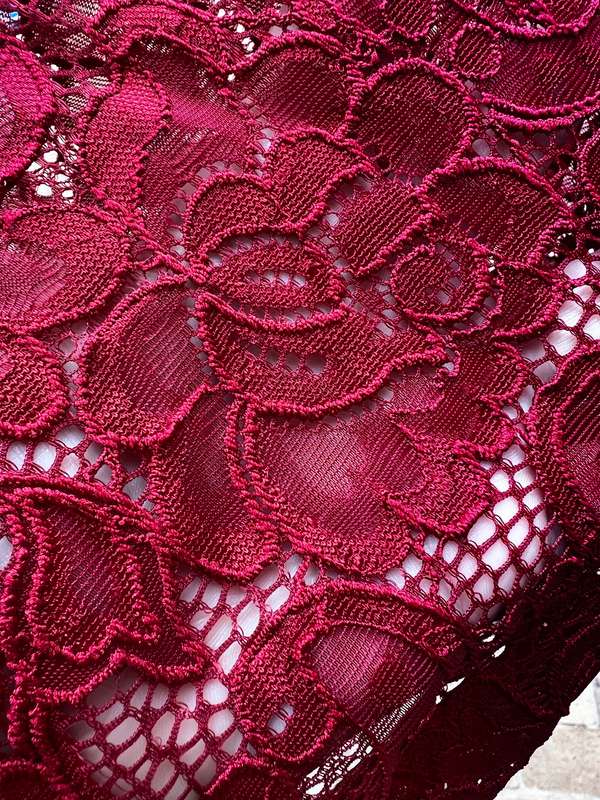 Wine red stretch fabric