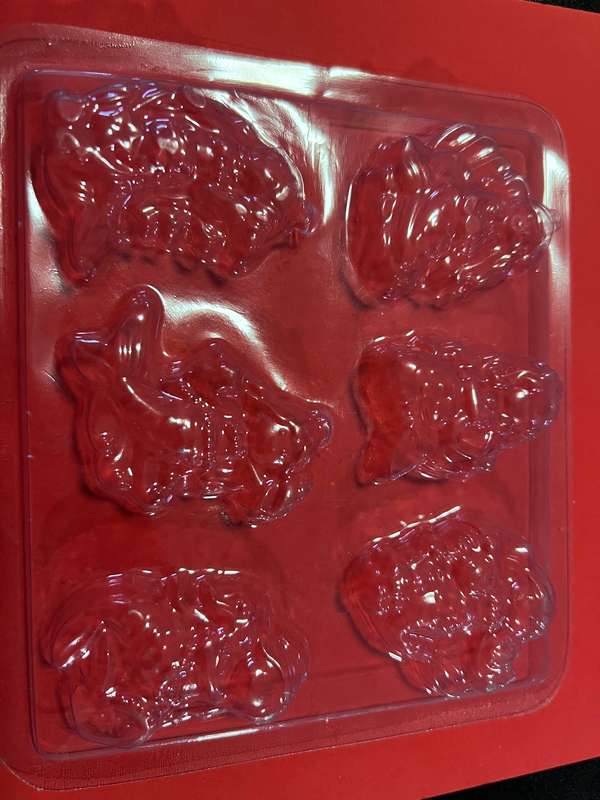 11 Plastic chocolate / baking /  soap moulds