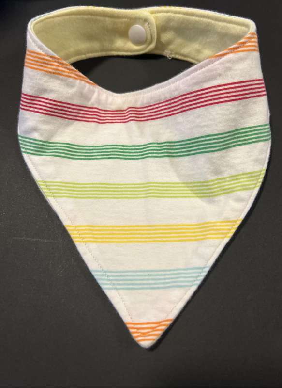 Baby bandana bib - baby to toddler (gender neutral stripes)