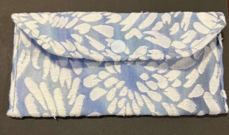 Sunglasses / Glasses soft fabric case (blue floral)