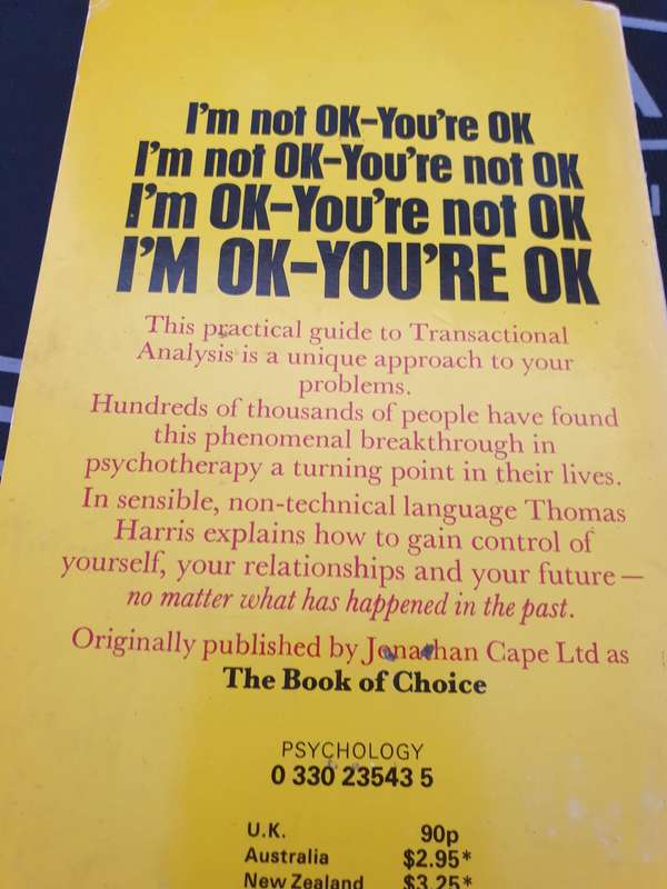 I'm OK - You're Ok - Thomas A Harris MD