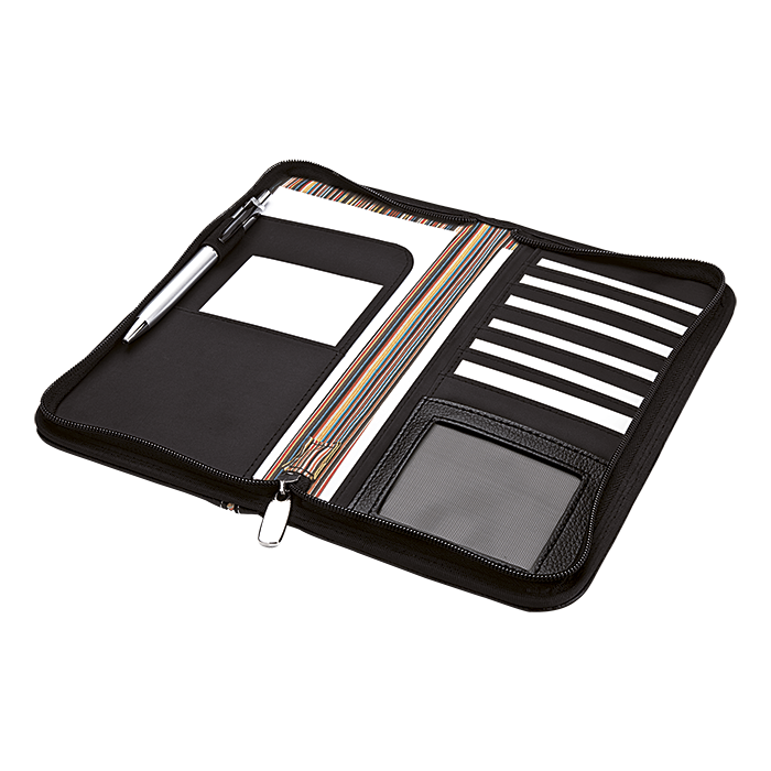 Tribal Stripe Zippered Passport Wallet