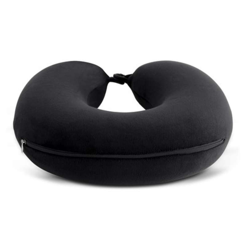 Neck Memory foam Pillow and travel kit Black