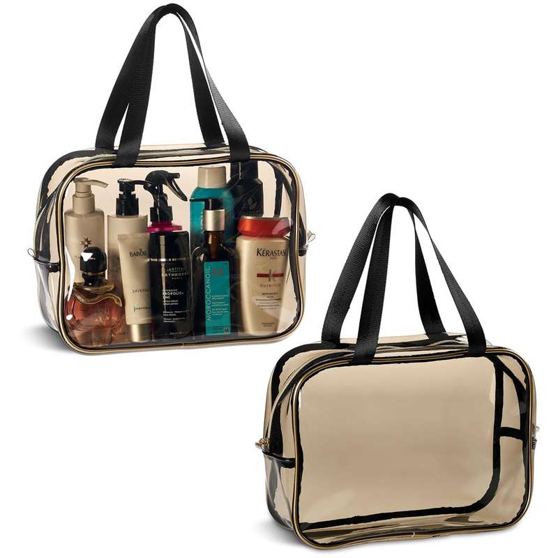 Ladies Toiletry bag Set, 1 X Dual Pocket bag,  1 X Single Pocket bag