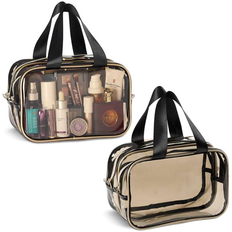 Ladies Toiletry bag Set, 1 X Dual Pocket bag,  1 X Single Pocket bag