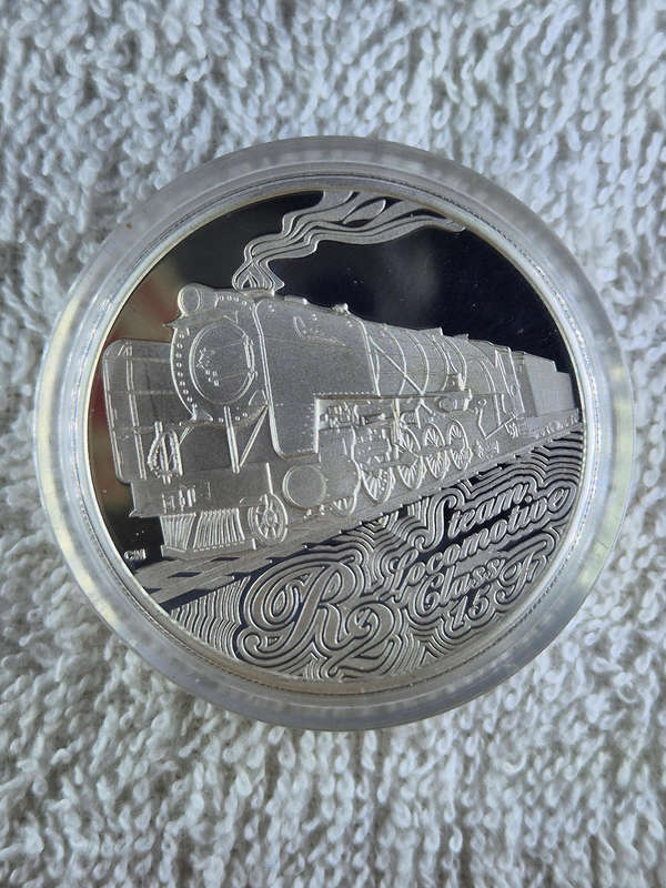 2015 Steam Locomotive 1oz Proof R2 coin