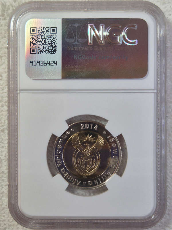 2014 Oom Paul Press R5 coin - Graded PL68 NGC