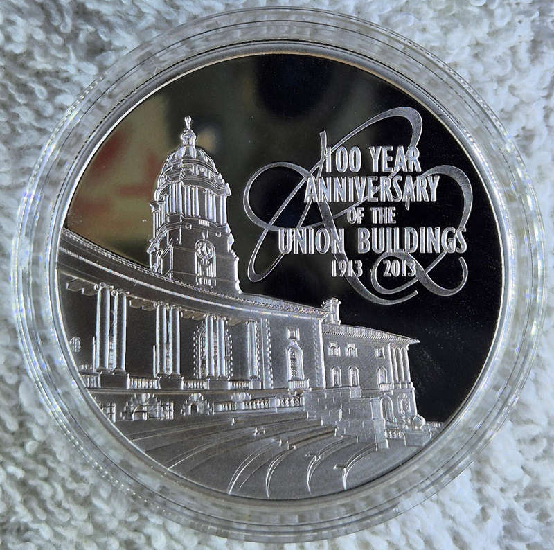 2013 100 Years Anniversary of the Union Buildings 1oz Silver R2 coin