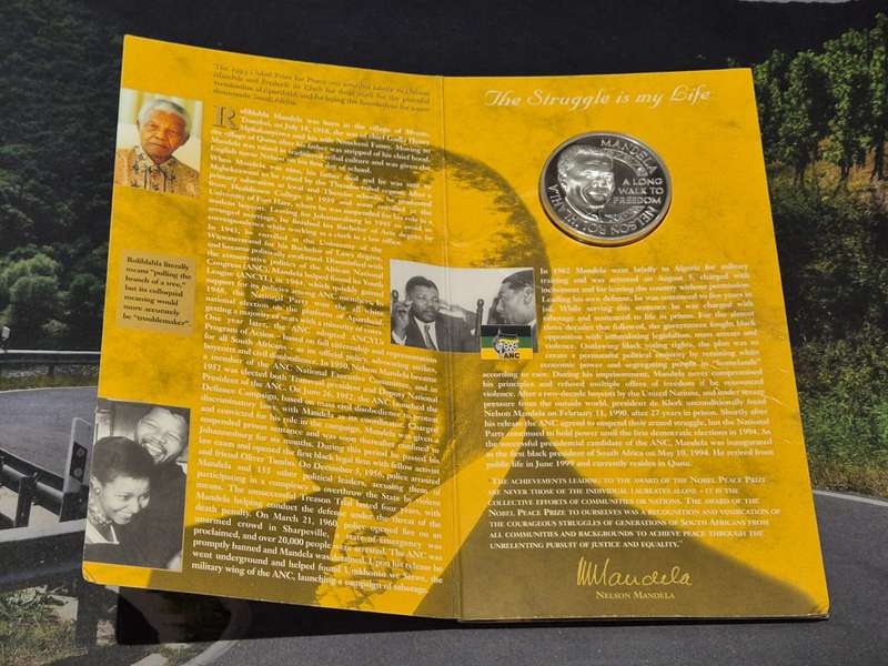 1oz Sterling Silver 1993 (1993 - 2001) Nelson Mandela Mint of Norway Commemorative Medallion