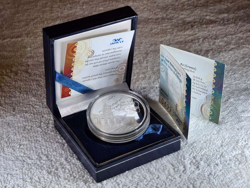 2013 Silver 1oz 100 Year Anniversary of the Union Buildings R2 Proof Coin