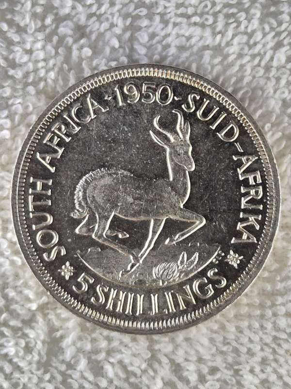 1950 South African Union 5 Shilling
