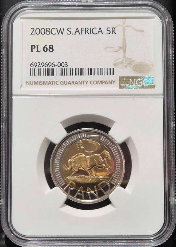 2008 CW PL68 NGC Oom Paul Press R5 coin