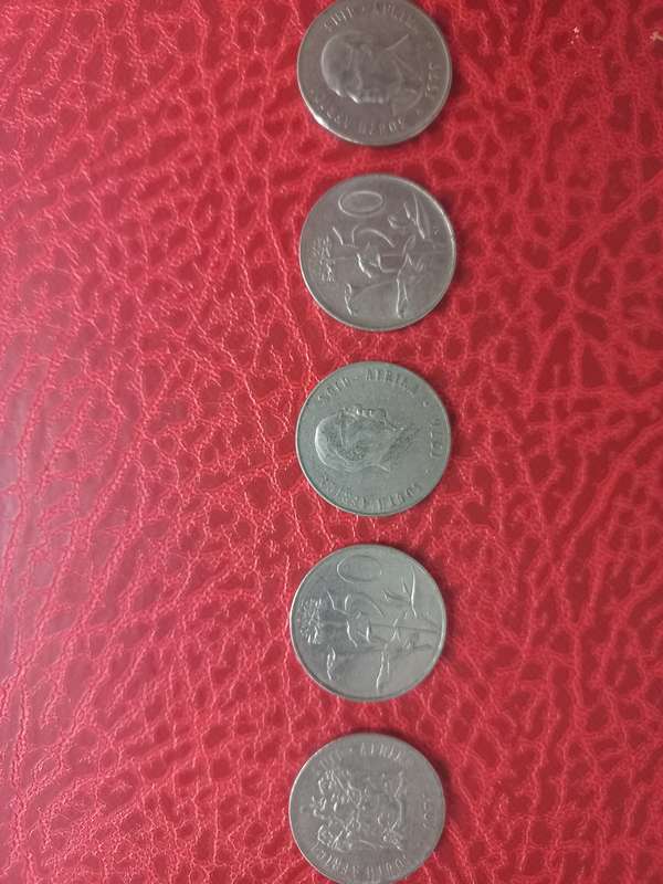 South Africa 50c collection(1974,75,76,77,79)Sell per coin