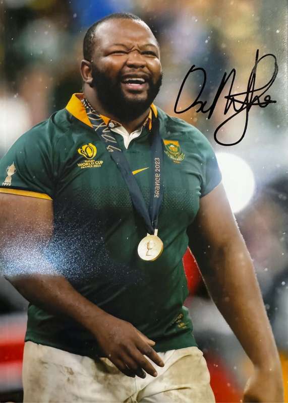 Springbok Rugby Photo Signed Ox Nche