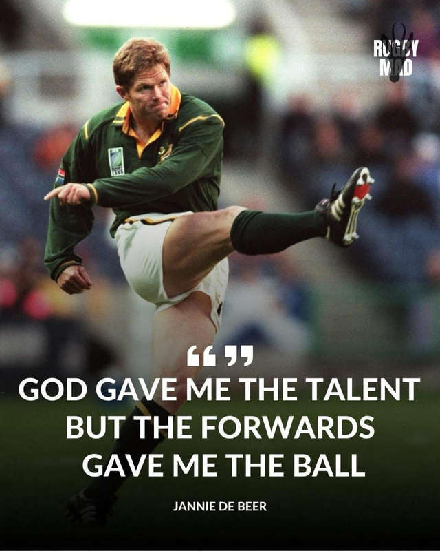 Springbok Rugby Frame Signed Jannie de Beer