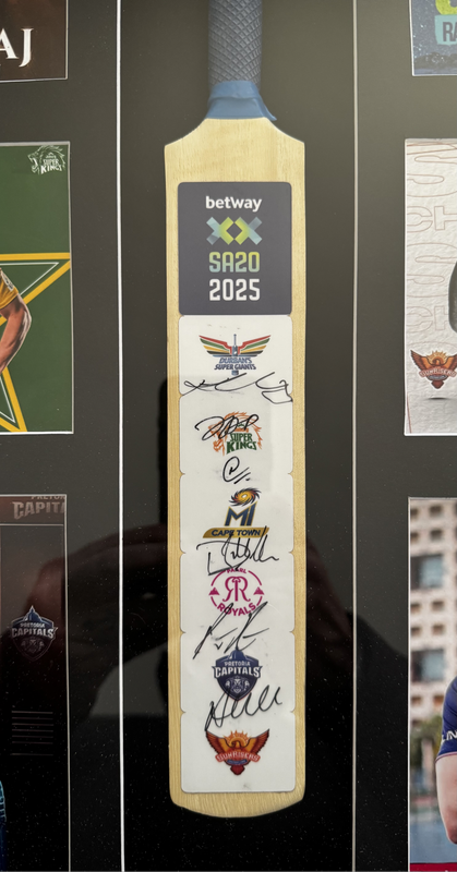 Cricket Frame SA 20 Signed by all 6 Captians