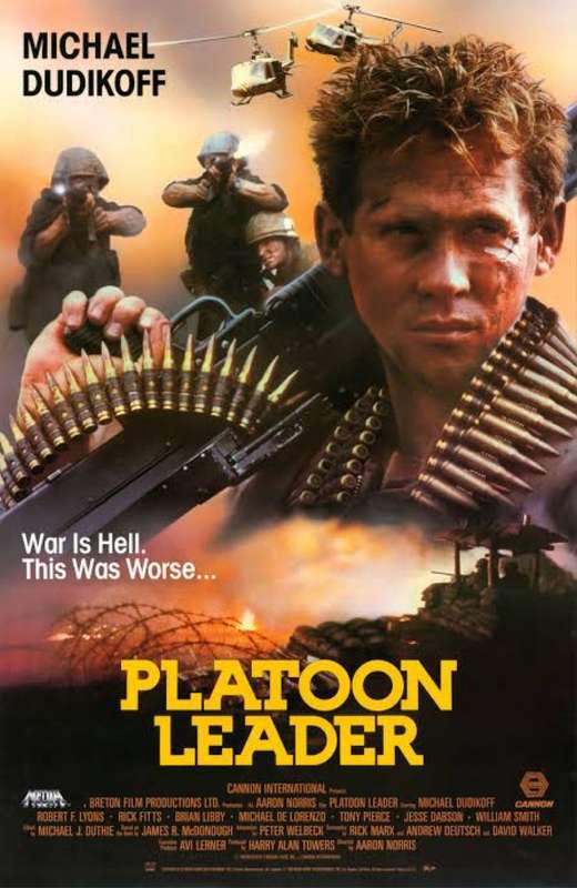Movie Memorabilia -Platoon Leader Movie Poster Signed by Michael Dudikoff