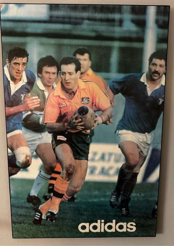 Rugby Block Frame David Campese Vintage Adidas(restored)