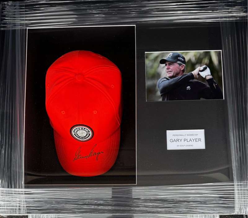 Gary Player Framed Golf Cap Signed