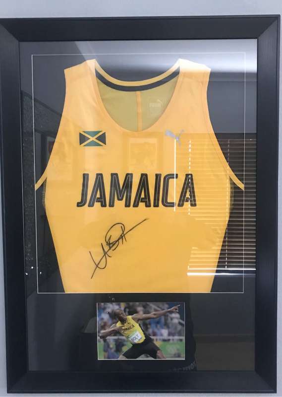 Usain Bolt Signed Frame