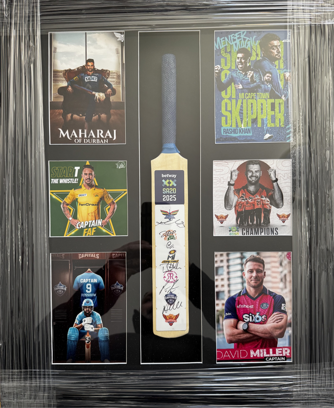 Cricket Frame SA 20 Signed by all 6 Captians