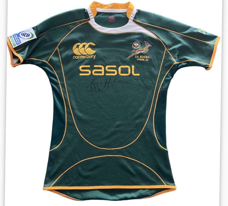 Springbok Under 20 jersey Signed Brian Habanna
