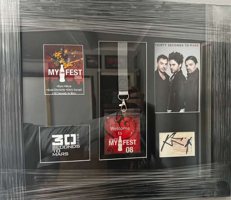 Signed Music Frame 30 Seconds to Mars