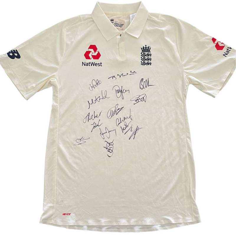 Cricket Jersey Signed by Full England Test Squad 2020/21