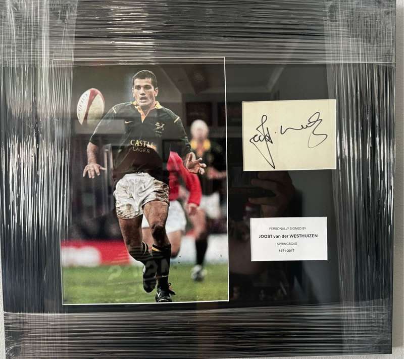 Joost vd Westhuizen Signed Frame