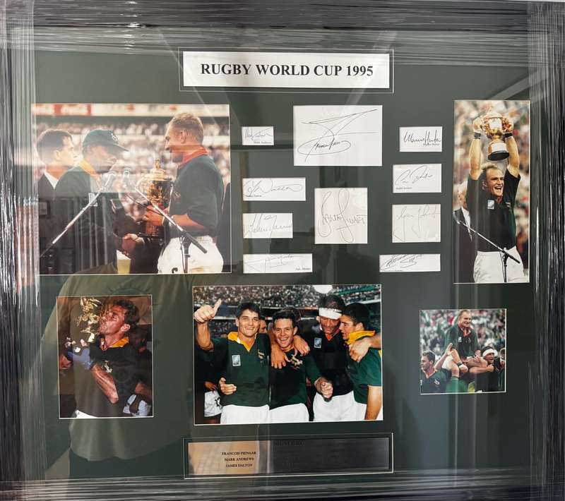 Rugby World Cup 1995 Frame Signed By Various Player