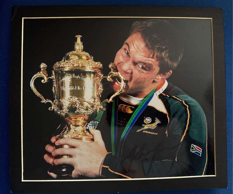 Rugby Photo signed John Smith Mounted