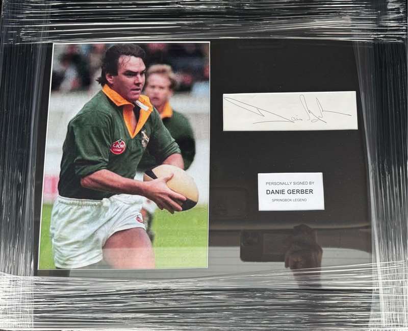 Springbok Rugby Frame Signed Danie Gerber