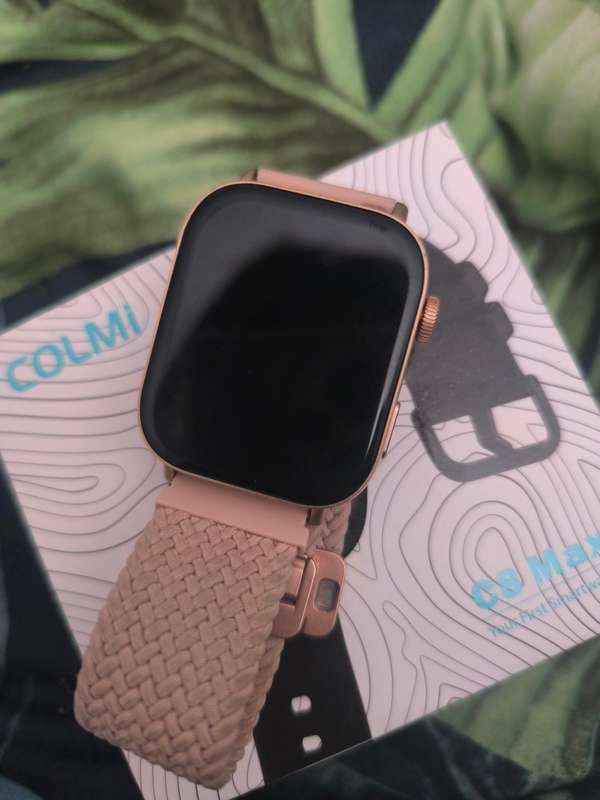 Pink and rose gold Colmi C8 Max Smartwatch