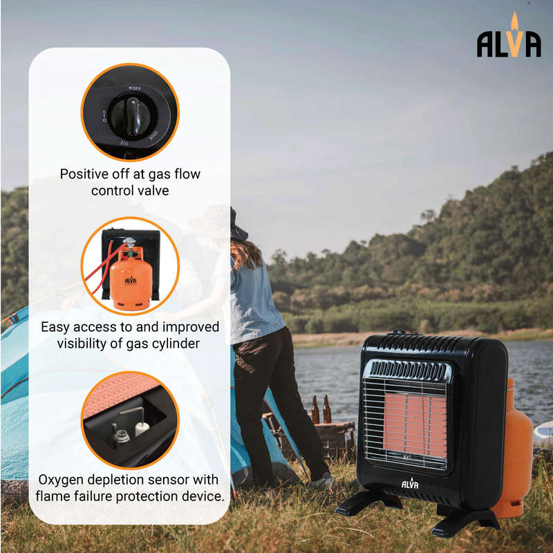 Alva Compact  3-Panel Infrared Radiant Indoor Gas Mini Heater