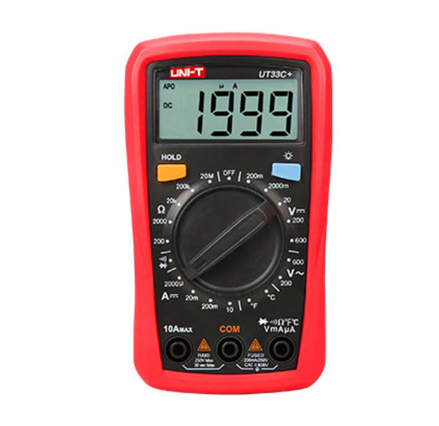 UNI-T UT33C+ Palm Size Digital Multimeter - Manual Range