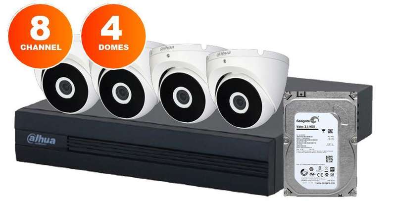 8 Channel XVR DVR Kit + 4 Eyeball Cameras
