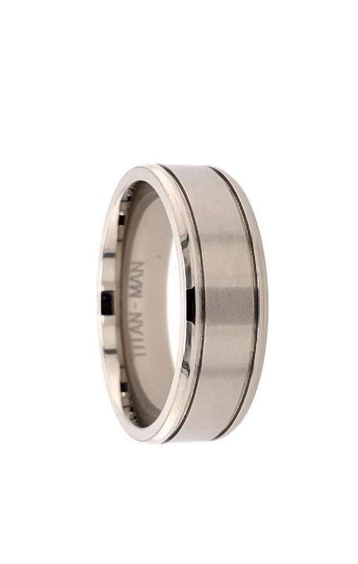 Titan Man TITANIUM DBL GROOVE POLISHED RING - 6MM RD13600