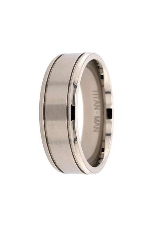 Titan Man TITANIUM DBL GROOVE POLISHED RING - 6MM RD13600