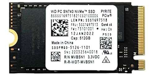 WD SN740 Black 512GB M.2 2242 42mm PCIe Gen 4 x4 TLC PC NVME SSD