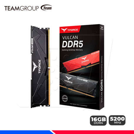 MEM RAM TEAMGROUP T-FORCE DELTA RGB, BLACK, 16GB DDR5 5200 MHZ.