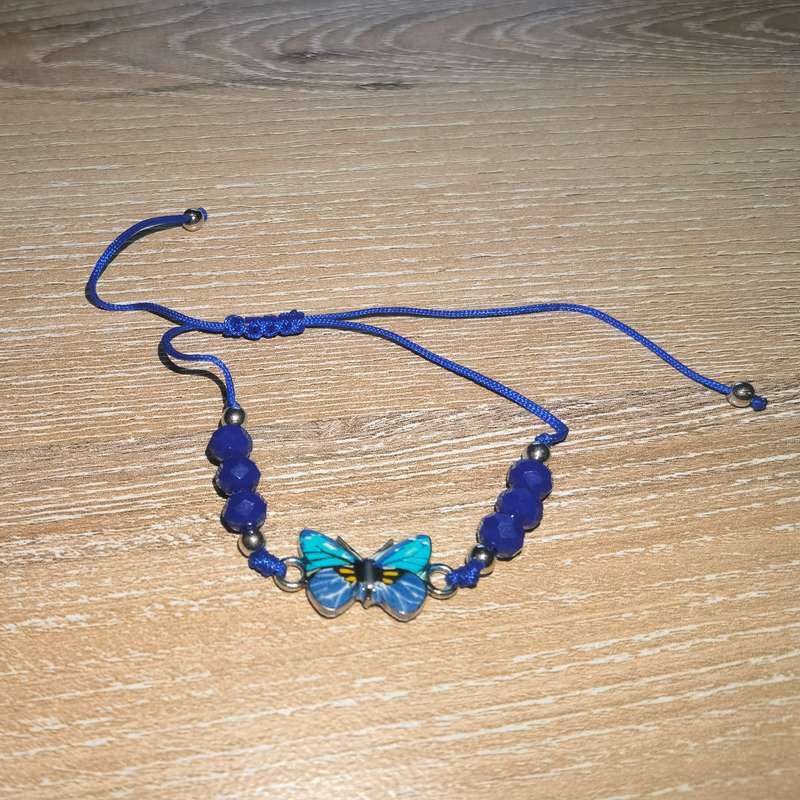Butterfly String Bracelet Dark Blue