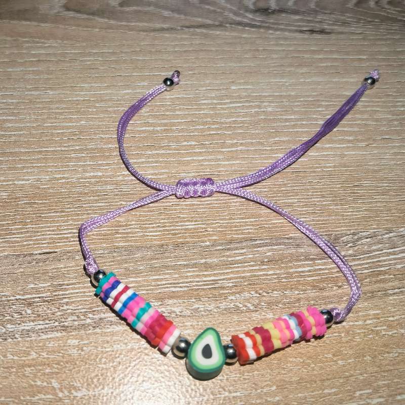 Fruit String Bracelet Purple - Avocado