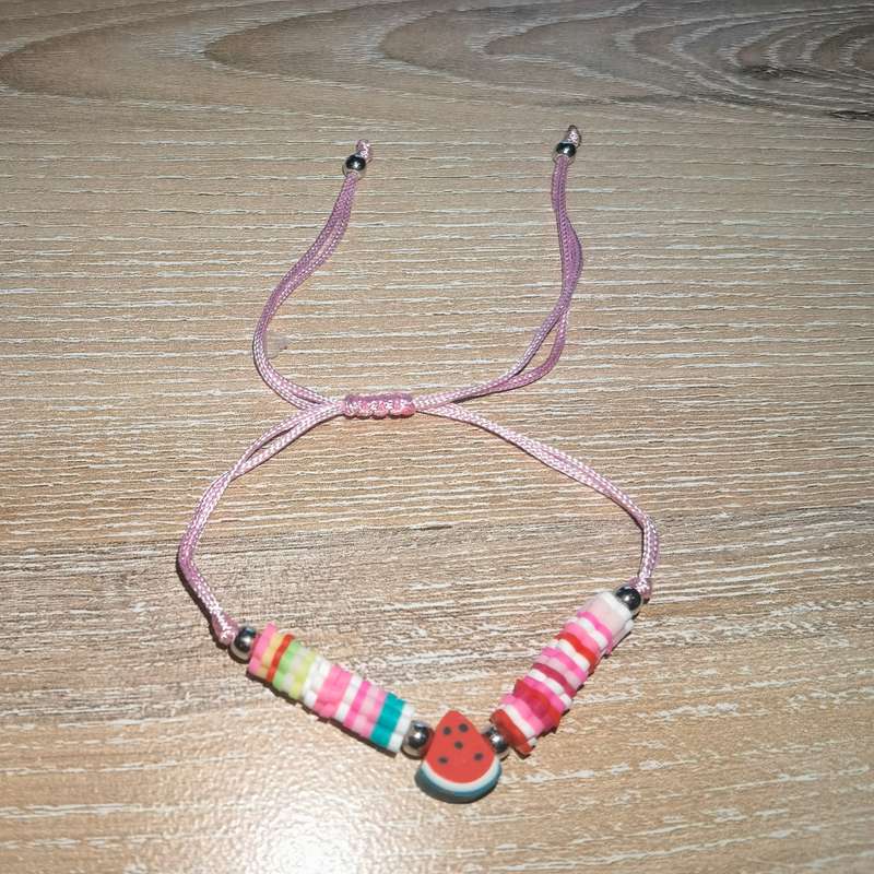 Fruit String Bracelet Pink - Watermelon
