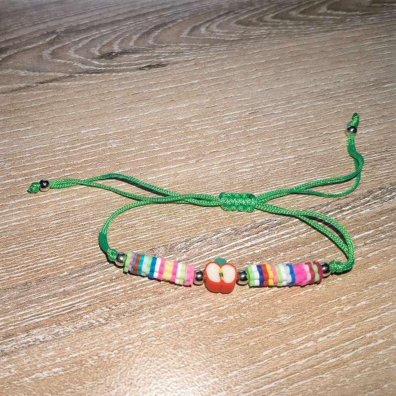 Fruit String Bracelet Green - Apple