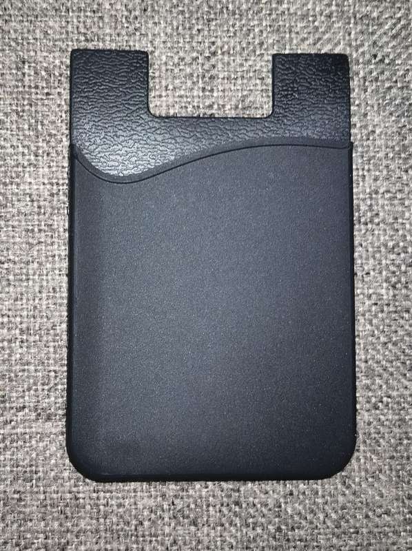 Black Rubber Phone Card Holder
