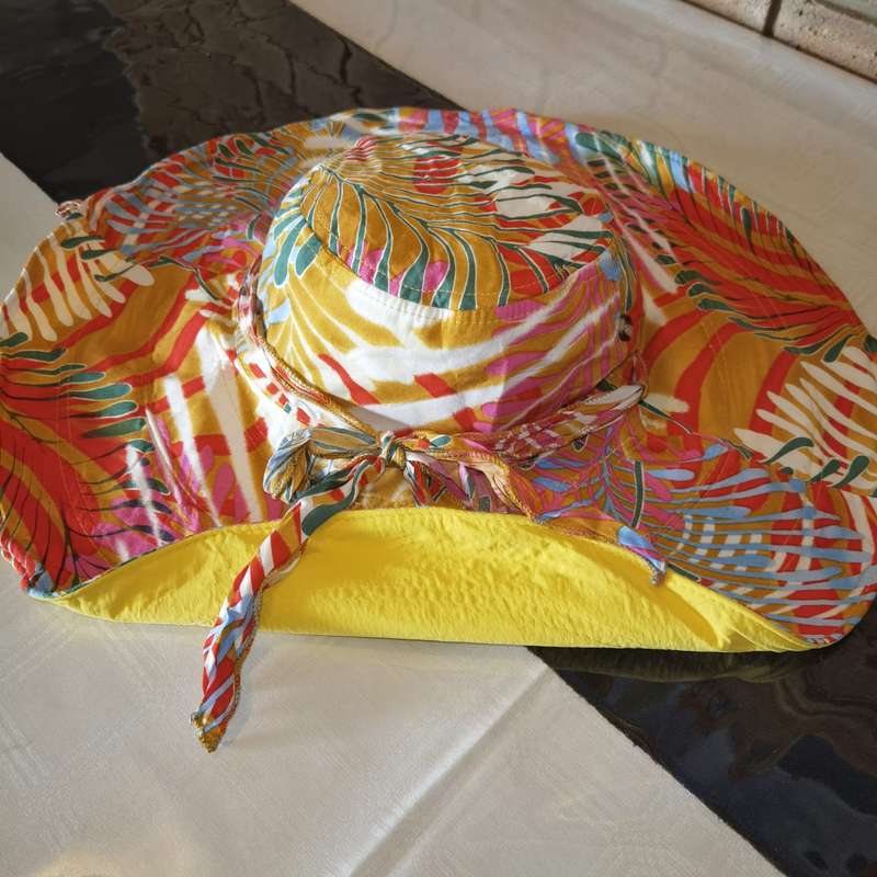Double Sided Wide Brim Sunhat Yellow