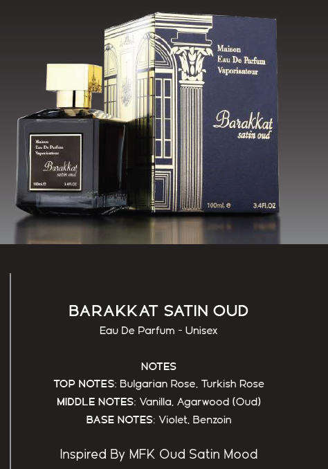 Barakkat Satin Oud by Fragrance World  Eau de Parfum for Men 100ml
