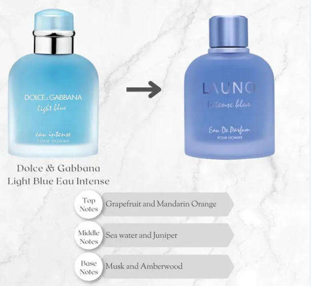 LA UNO Intense Blue Eau De Parfum 100ml  For Men by Fragrance World