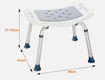 Adjustable Shower Chair Aluminum For Disable Bathroom