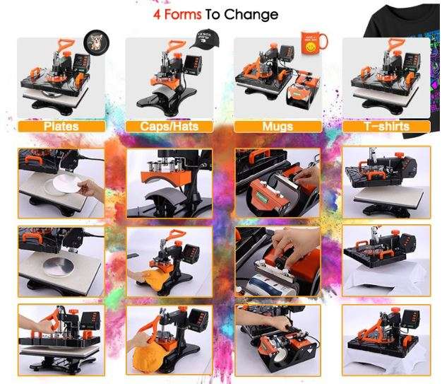 8 in 1 Heat Press Machine combo